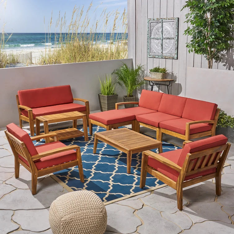 Ava Grove 7-Person Outdoor Seating / Teak Wood