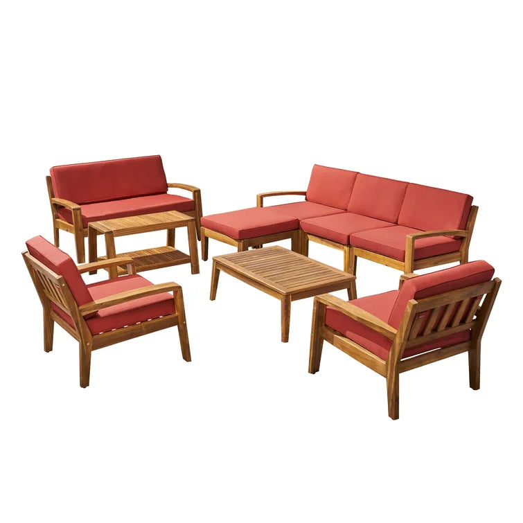 Ava Grove 7-Person Outdoor Seating / Teak Wood