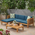 Breeze Haven 4-Person Outdoor Seating Set / Teak Wood