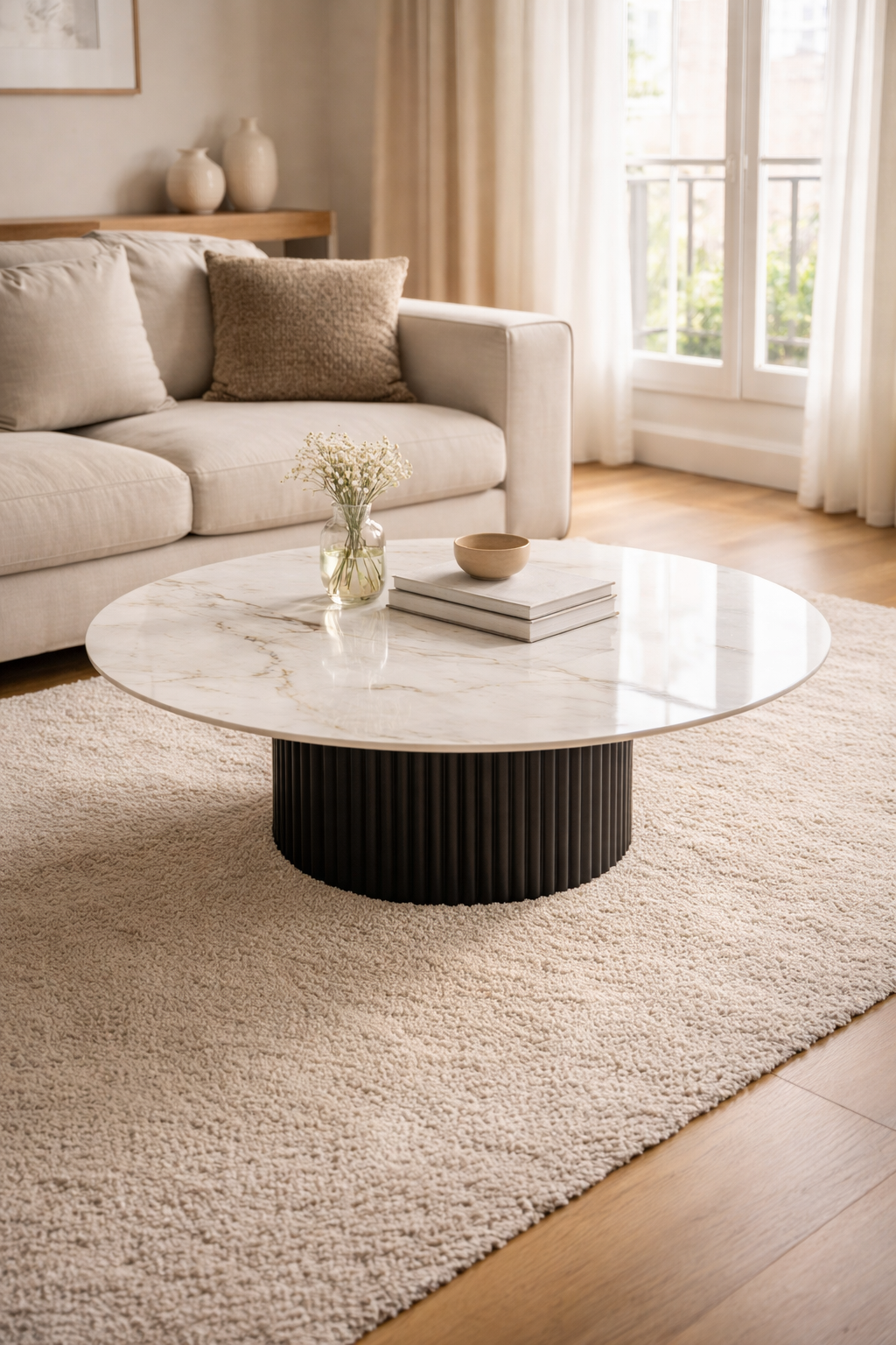 Cambridge Round Marble Coffee Table