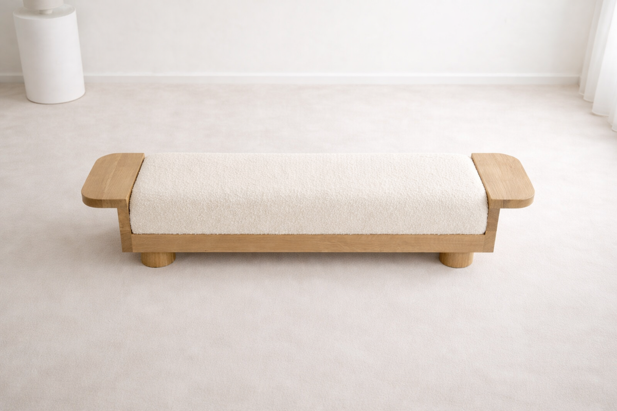 Caroline Wood Bench - AL HAYAT