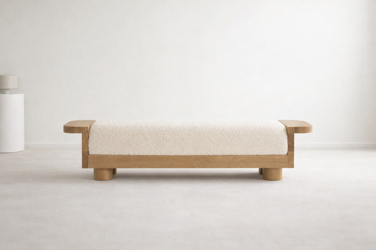 Caroline Wood Bench - AL HAYAT
