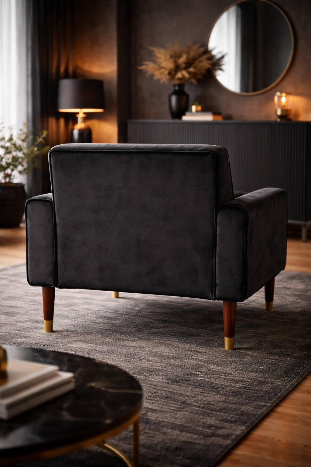 VelvetGlow Armchair