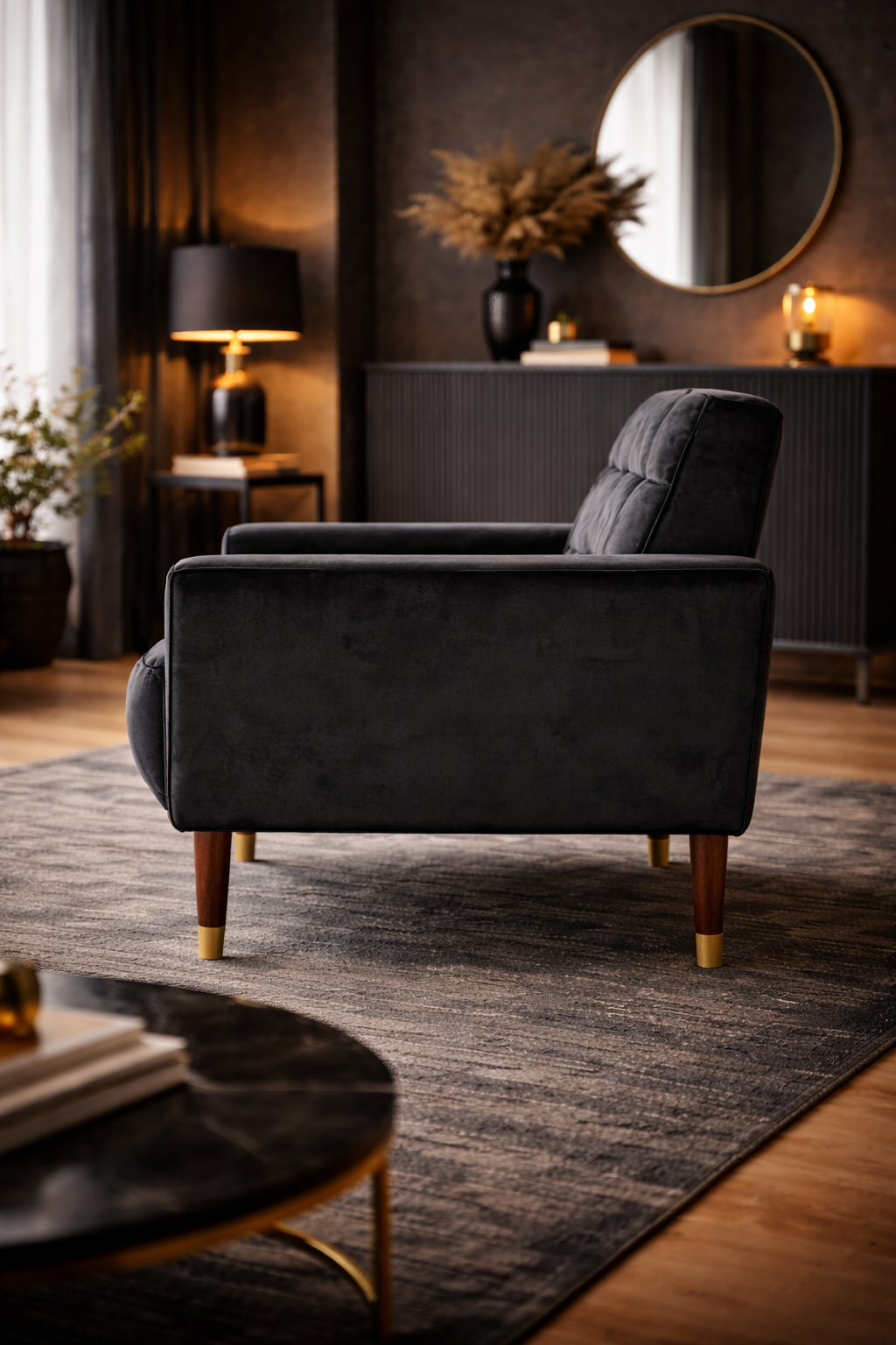VelvetGlow Armchair