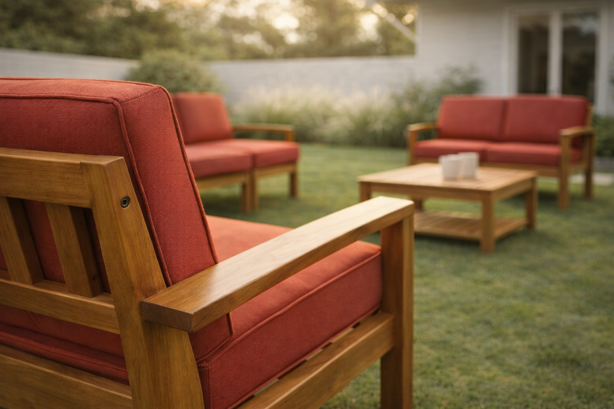 Ava Grove 7-Person Outdoor Seating / Teak Wood