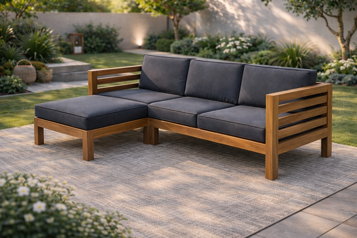 Breeze Haven 4-Person Outdoor Seating Set / Teak Wood