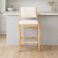 Chic Wood Upholstered Barstool