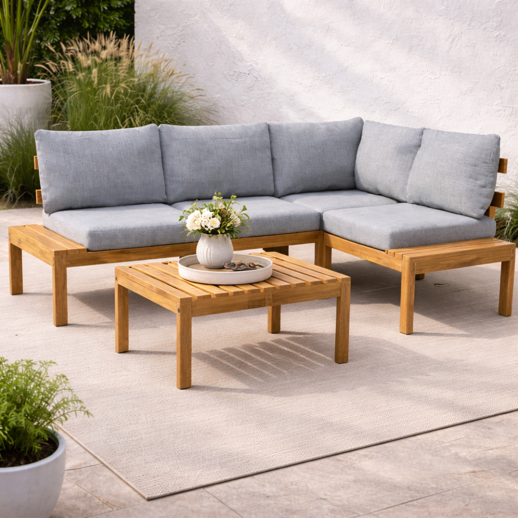 Harmony 3 piece Sectional Set / Teak Wood