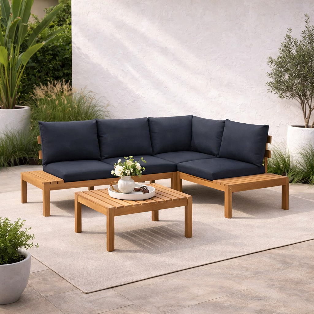 Harmony 3 piece Sectional Set / Teak Wood