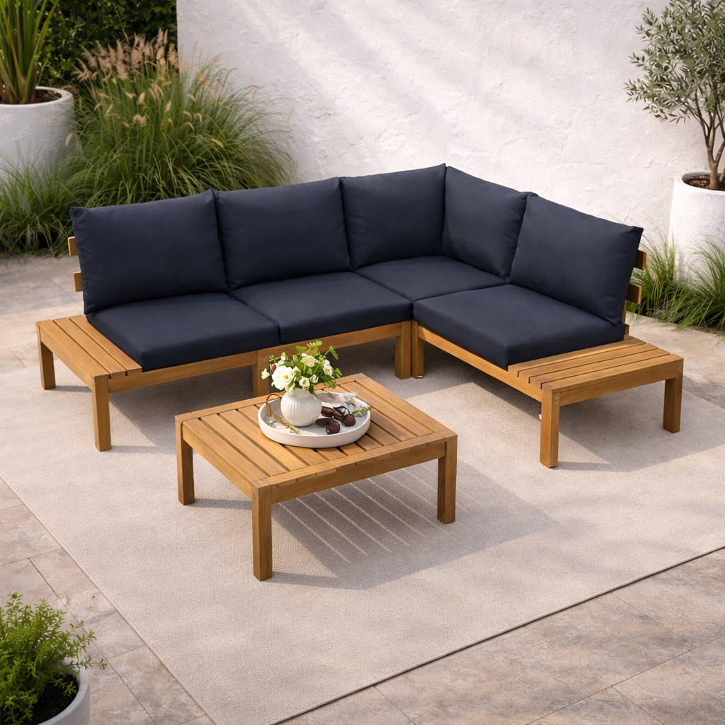 Harmony 3 piece Sectional Set / Teak Wood