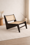 Solid Wood & Strip Lounge Chair