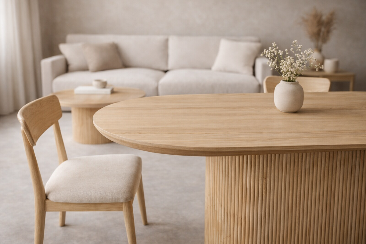 Asta Natural Oval Dining Table (5 Sizes)