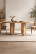 Nacht Sculpted Solid Wood Dining Table