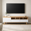 Anderj Natural Wood TV Console