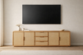 Funky Rattan Media Console Table