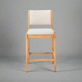 Chic Wood Upholstered Barstool