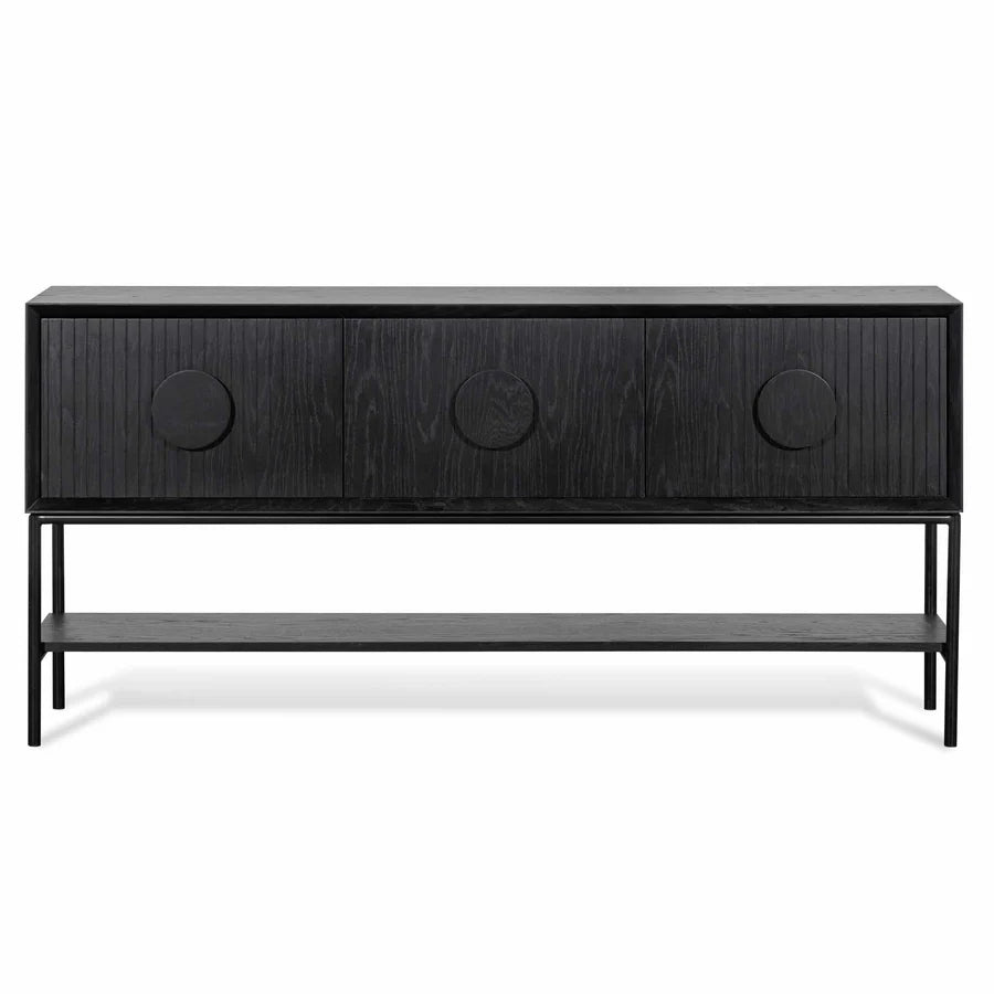 Straight-on view of Sylph Console Table emphasizing modern minimalism and luxury materials