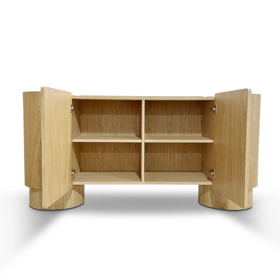Straight-on image of Crimson Sideboard Unit, and generous storage space
