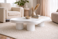white coffee table