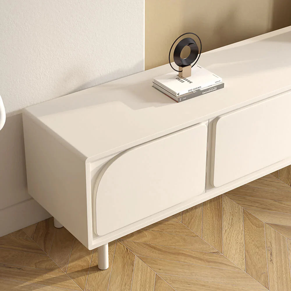 Detailed close-up of Gtacs TV Unit’s smooth PU paint finish