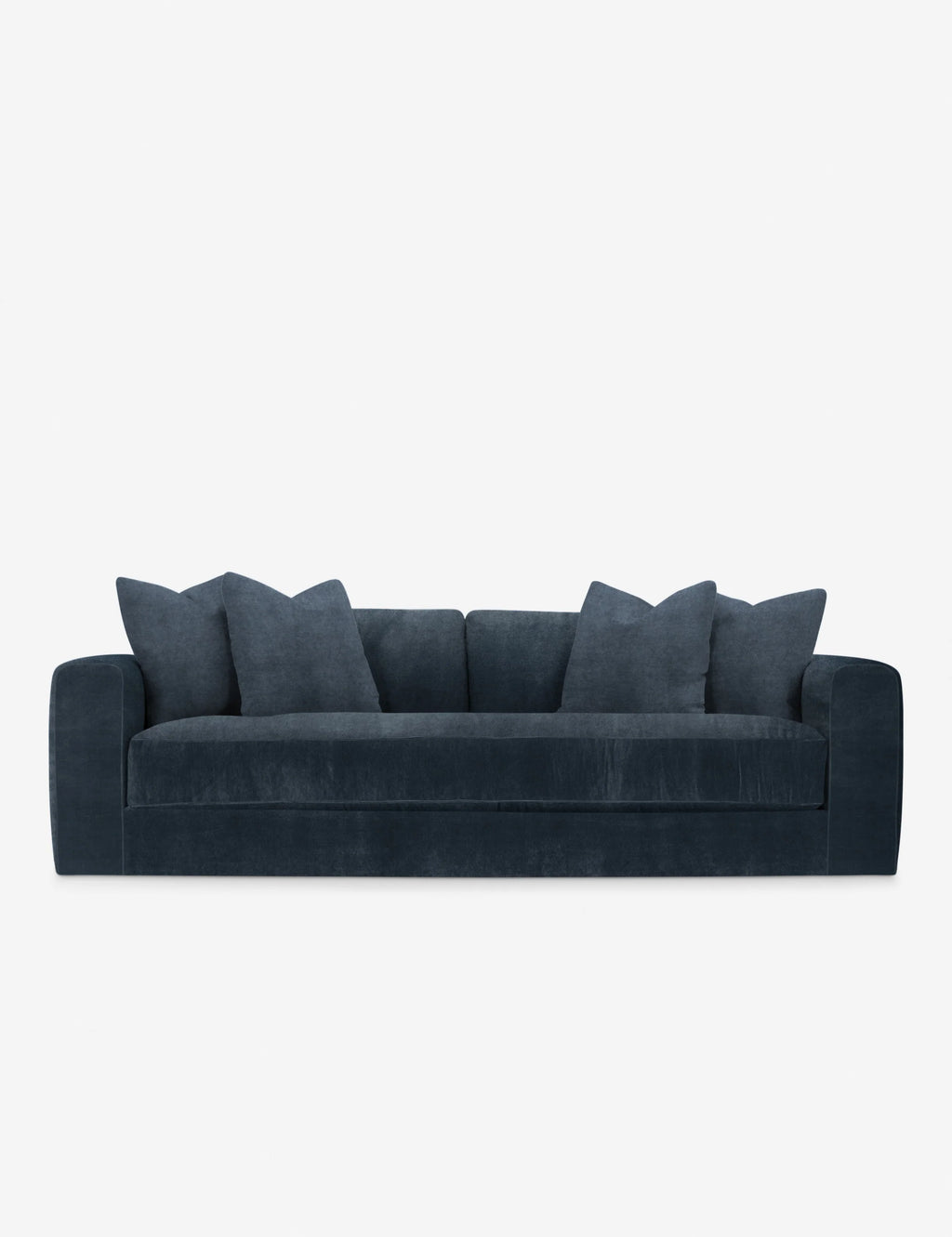 Gunhee Blue Sofa with deep cushions and wide arms, designed for spacious contemporary interiors