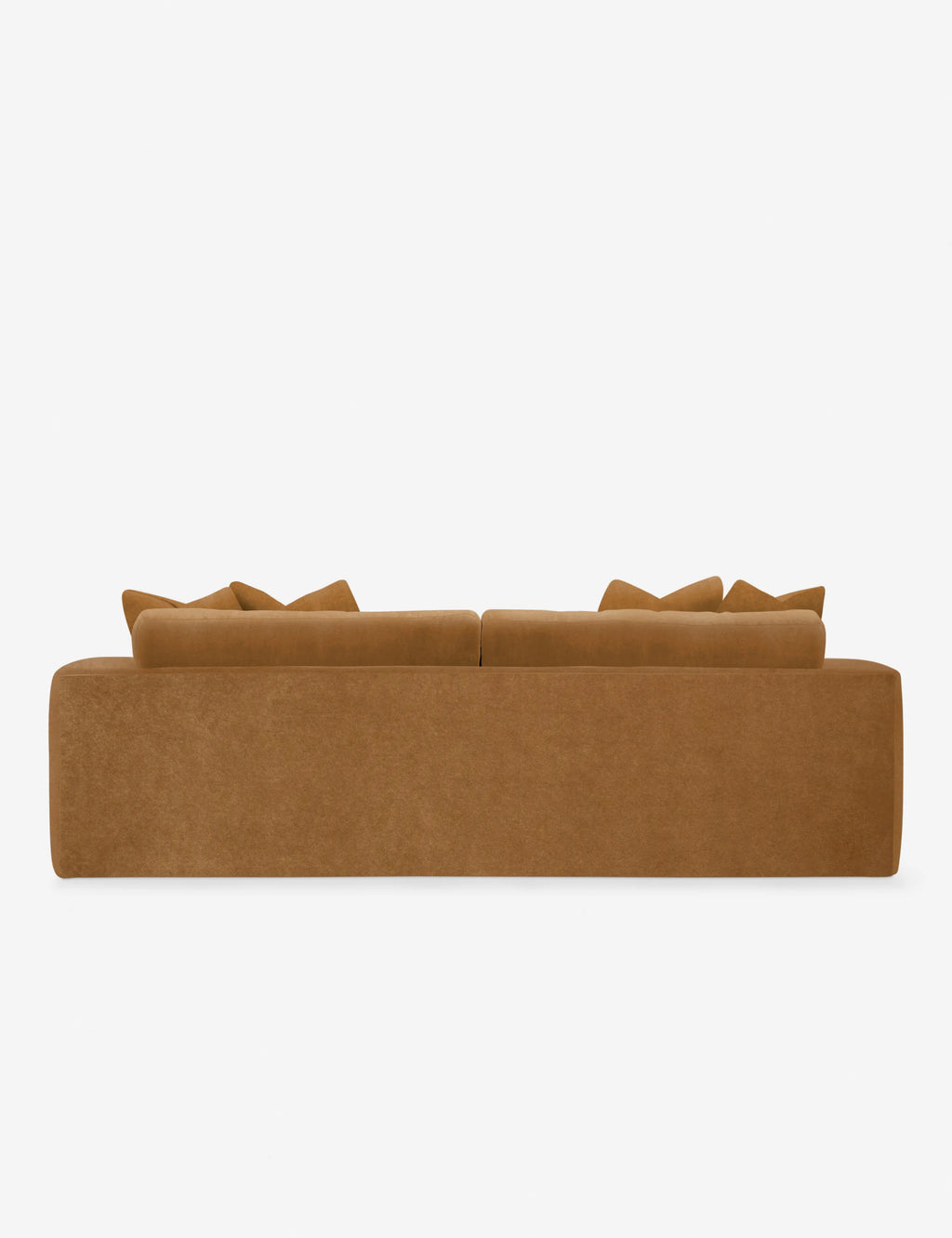 Back View of Gunhee Sofa with cognac color
