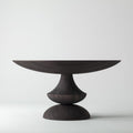 Hamil Round black solid wood Dining Table-AL HAYAT