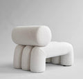 Boucle White Armless Chair