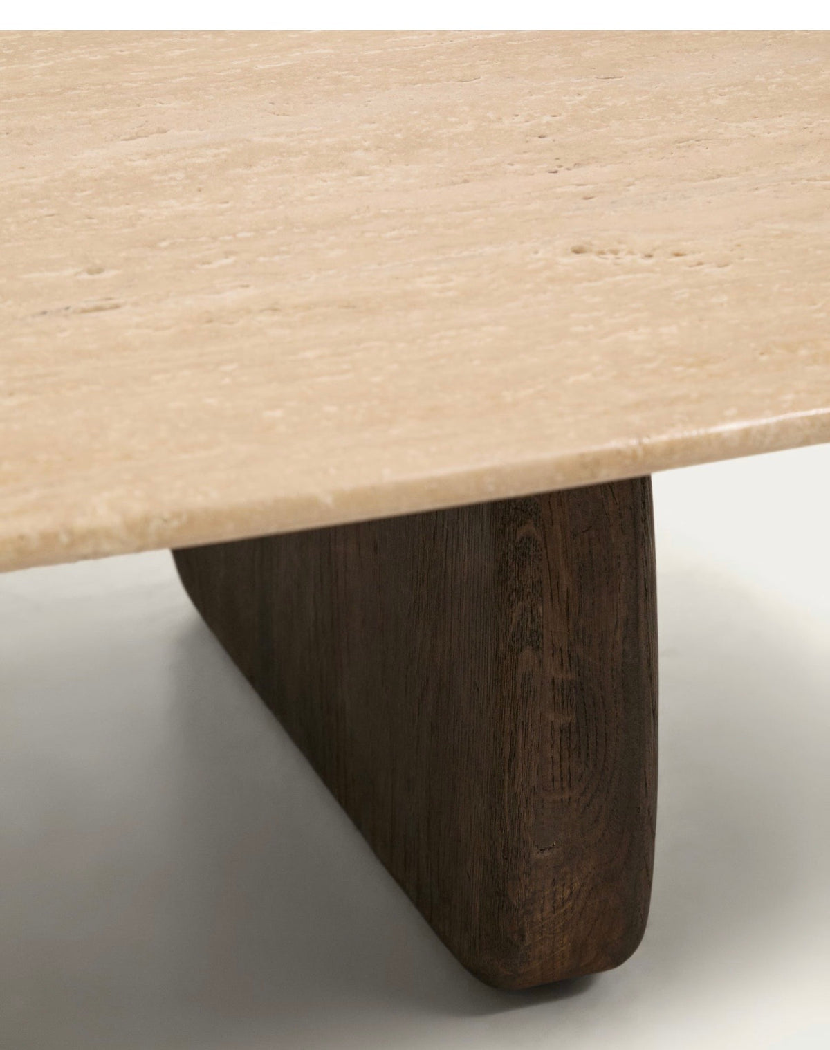 Sabel Travertine Top Coffee Table