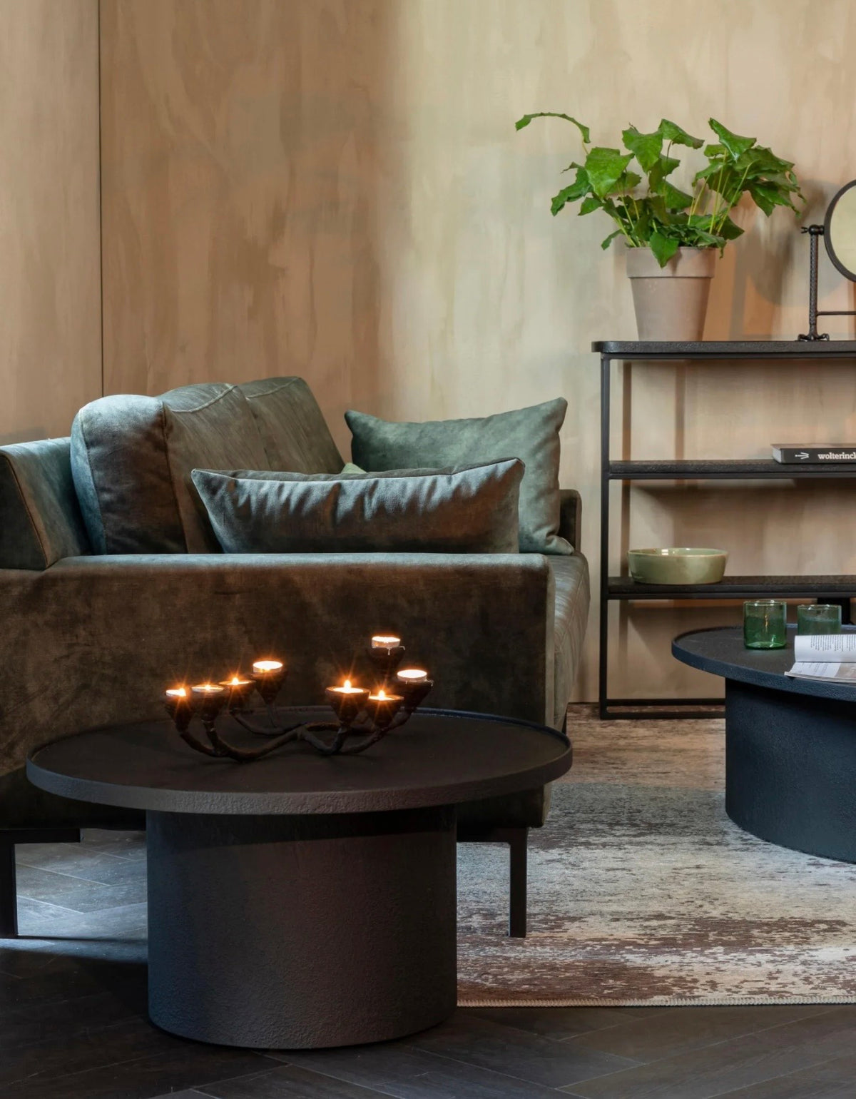 Jakob Concrete Black Coffee Table