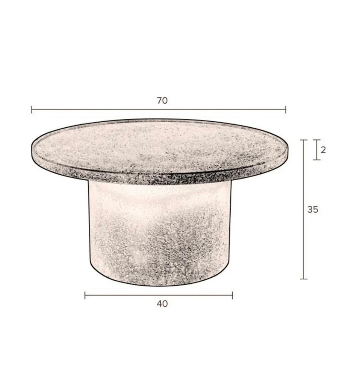 Jakob Concrete Black Coffee Table