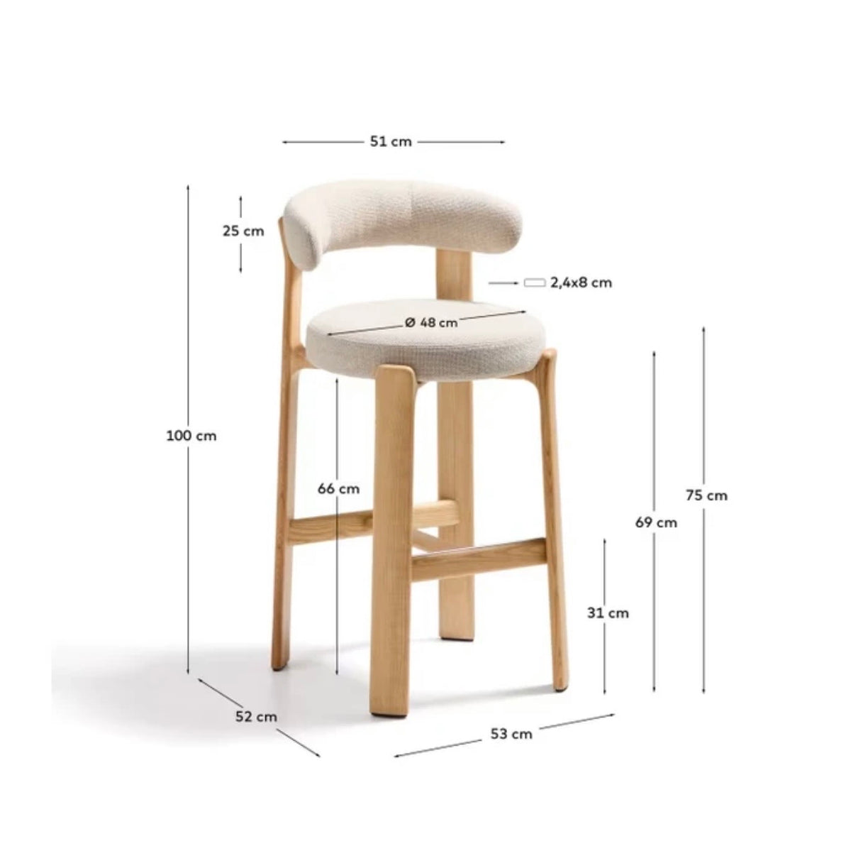 Celli Ash Bar Stool