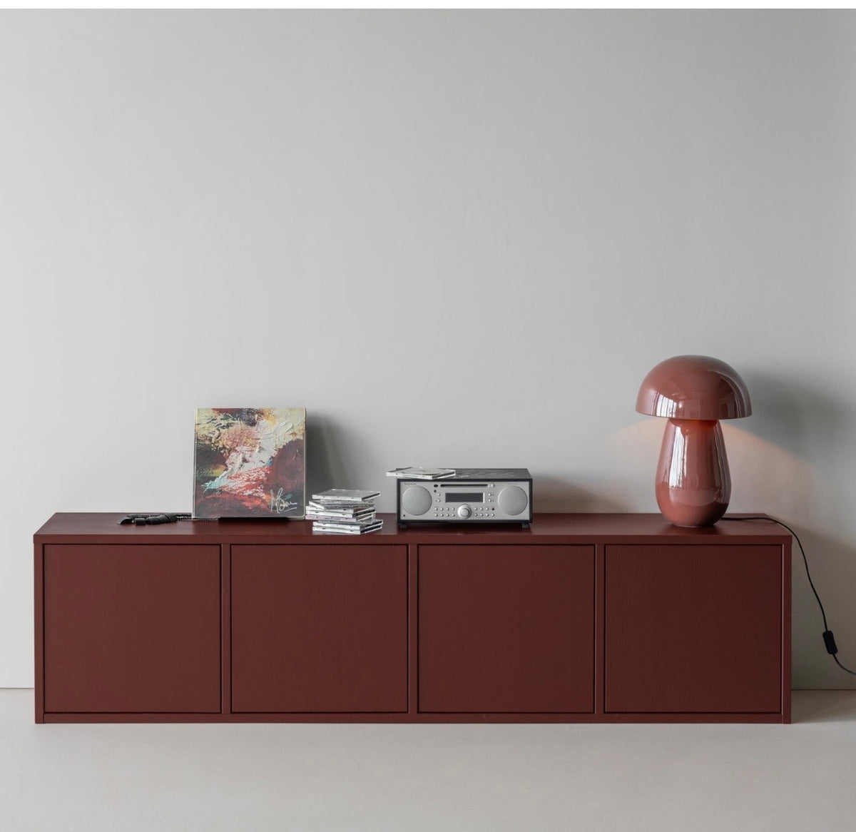 Burgundy Tv Cabinate