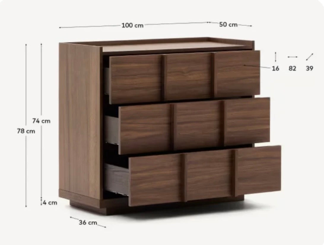 Chest of drawers walnut