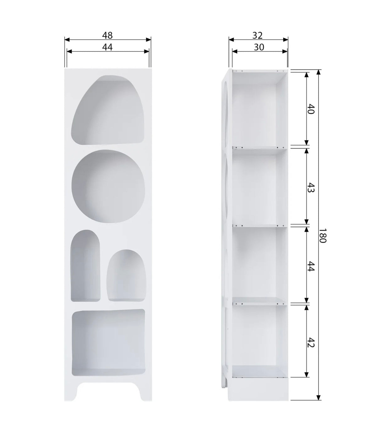 Slim White Shelf