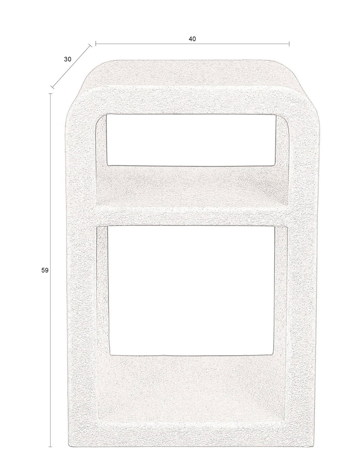 Microcement Bed Side Table