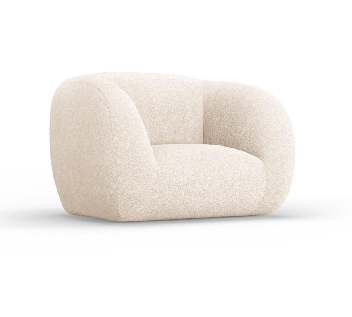 Beige boucle armchair
