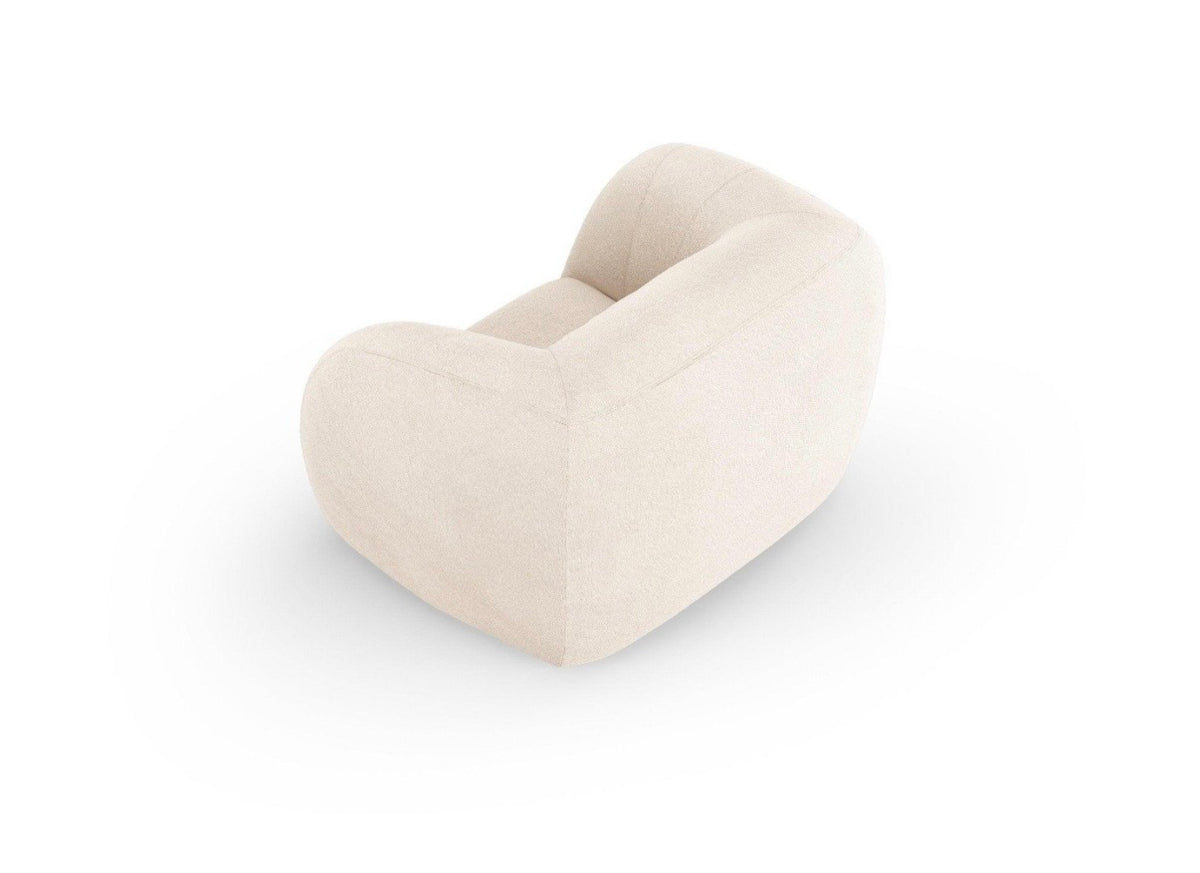 Beige boucle armchair