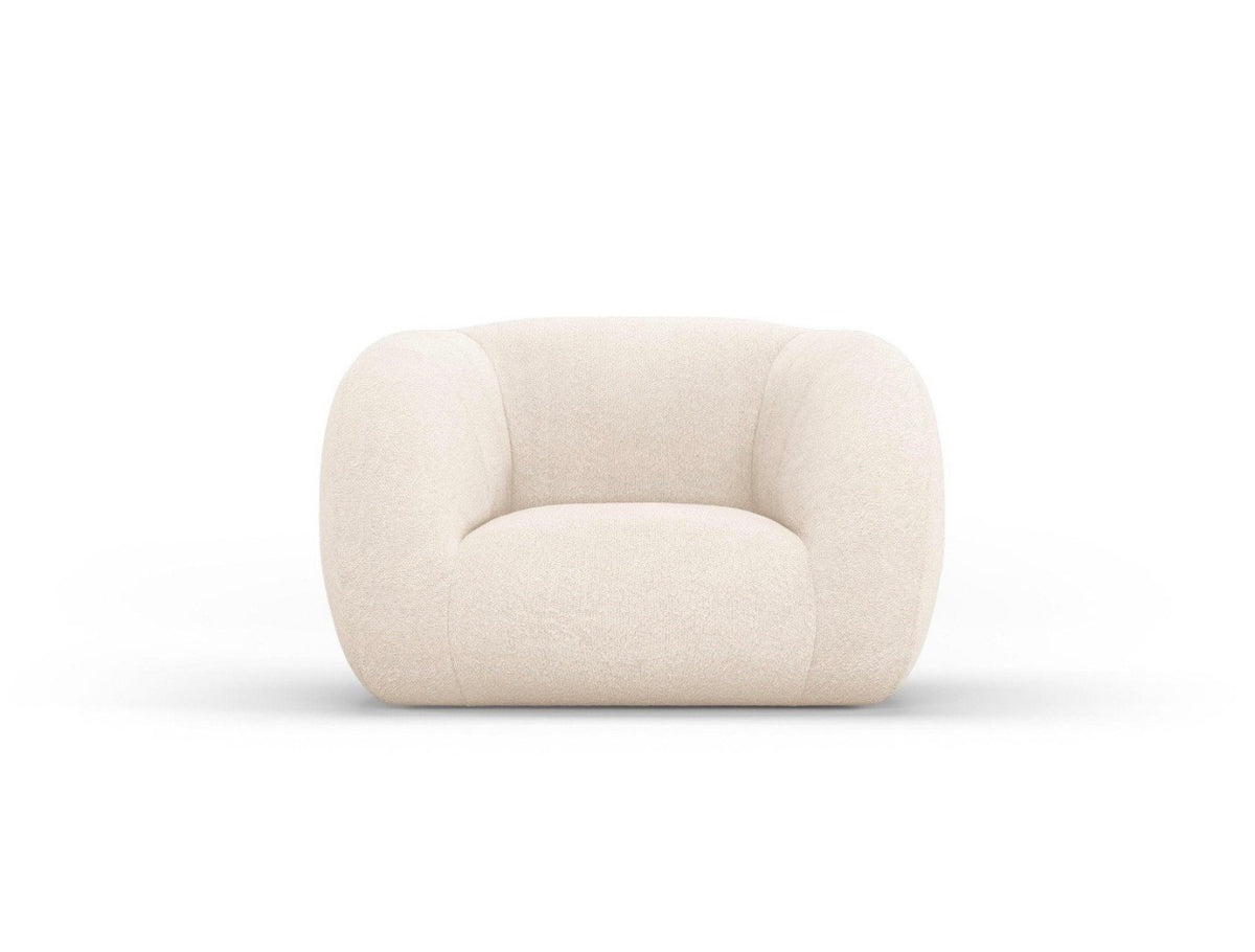 Beige boucle armchair