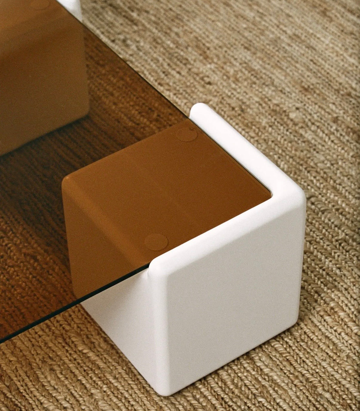 Glass Upholi Coffee Table