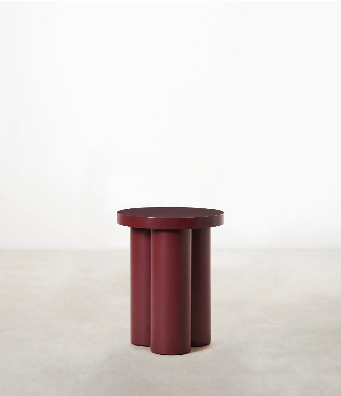 Aliya Burgandy Side Table