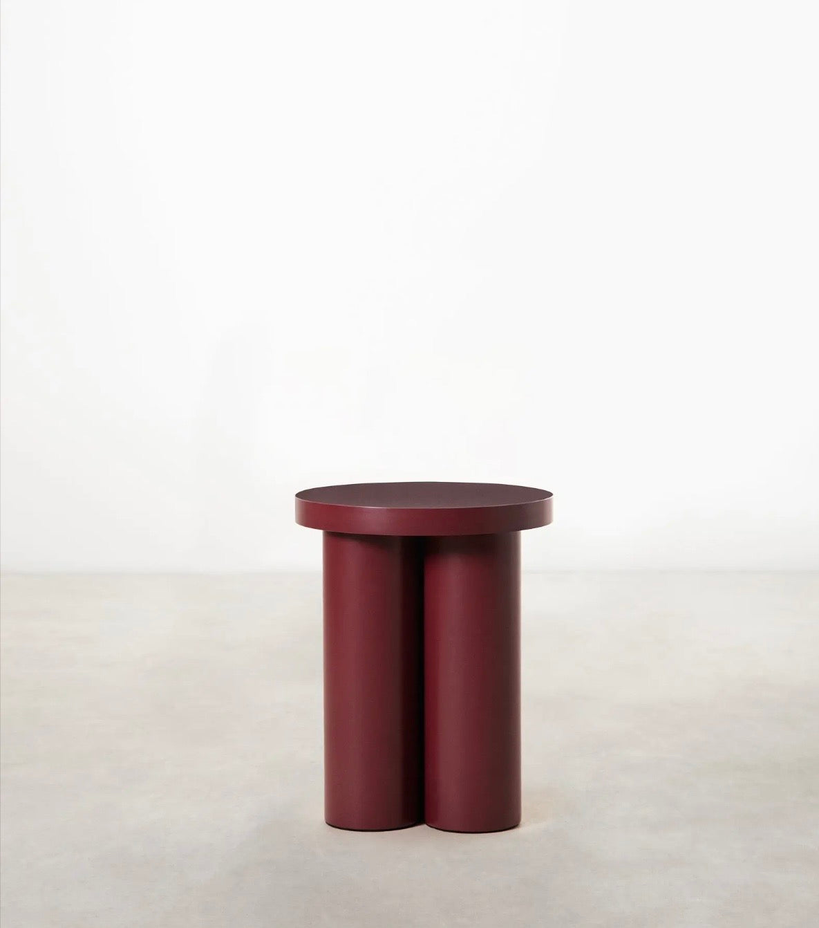 Aliya Burgandy Side Table