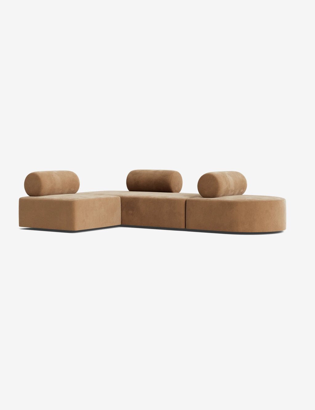 Front view of the Jinwoo Sofa highlighting its deep cushions and clean-lined silhouette