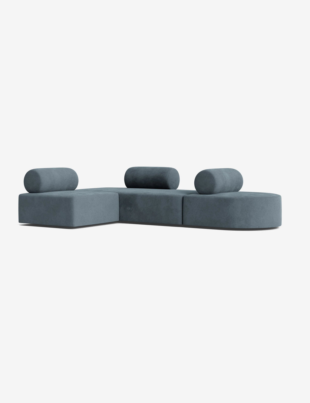 Front overhead angle of Jinwoo Sofa revealing balanced seat proportions and layered cushion arrangement