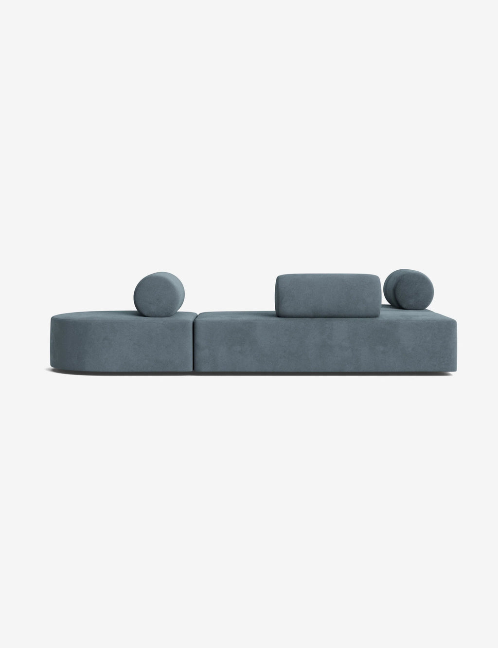 Back angle of Jinwoo Sofa revealing balanced seat proportions and layered cushion arrangement