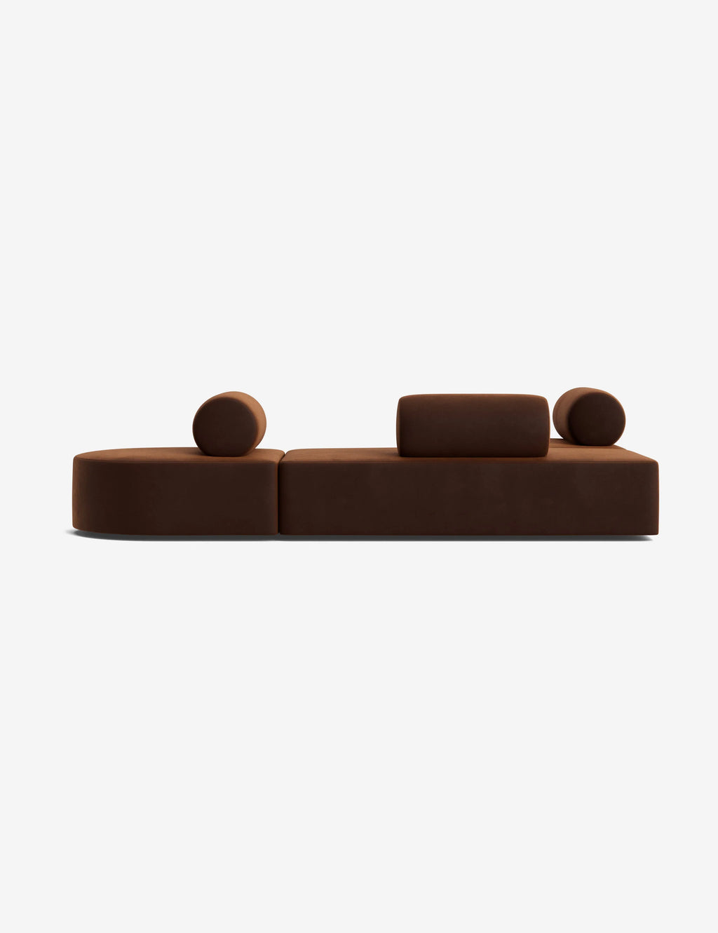 Back view of the Jinwoo dark brown  Sofa 