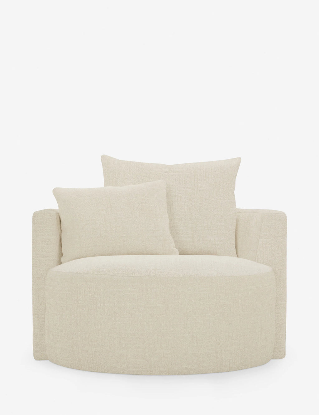 Top-down view of Jong Lounge Chair revealing spacious cushioned seat and ergonomic design