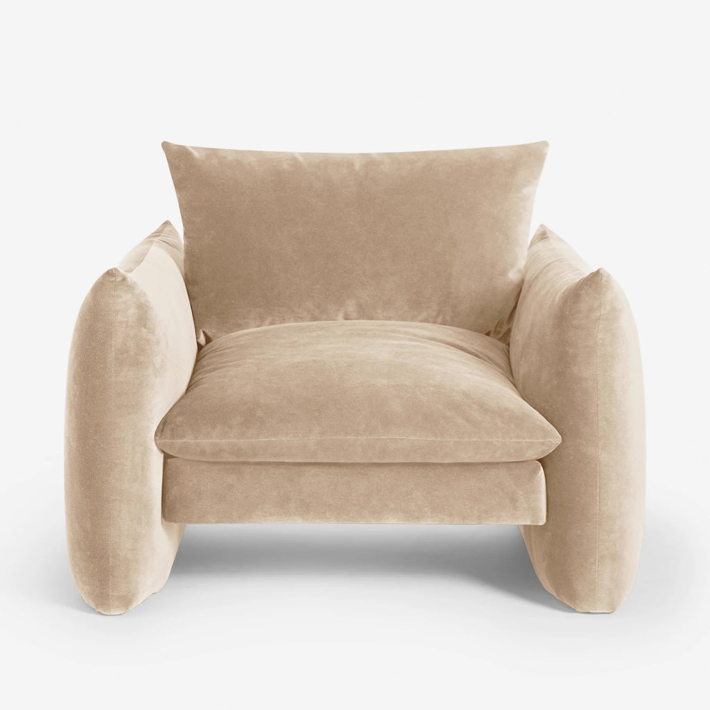 Top-down view of Jongin Chair revealing ergonomic seat design and balanced structure.