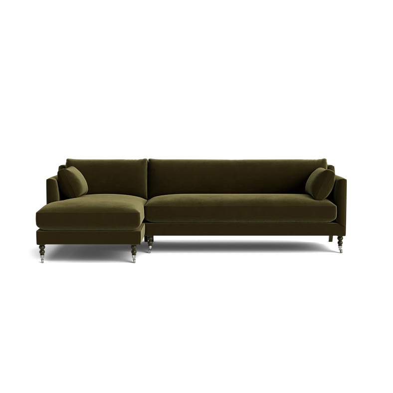 Lennart Sectional Sofa in balsam classic velvet.