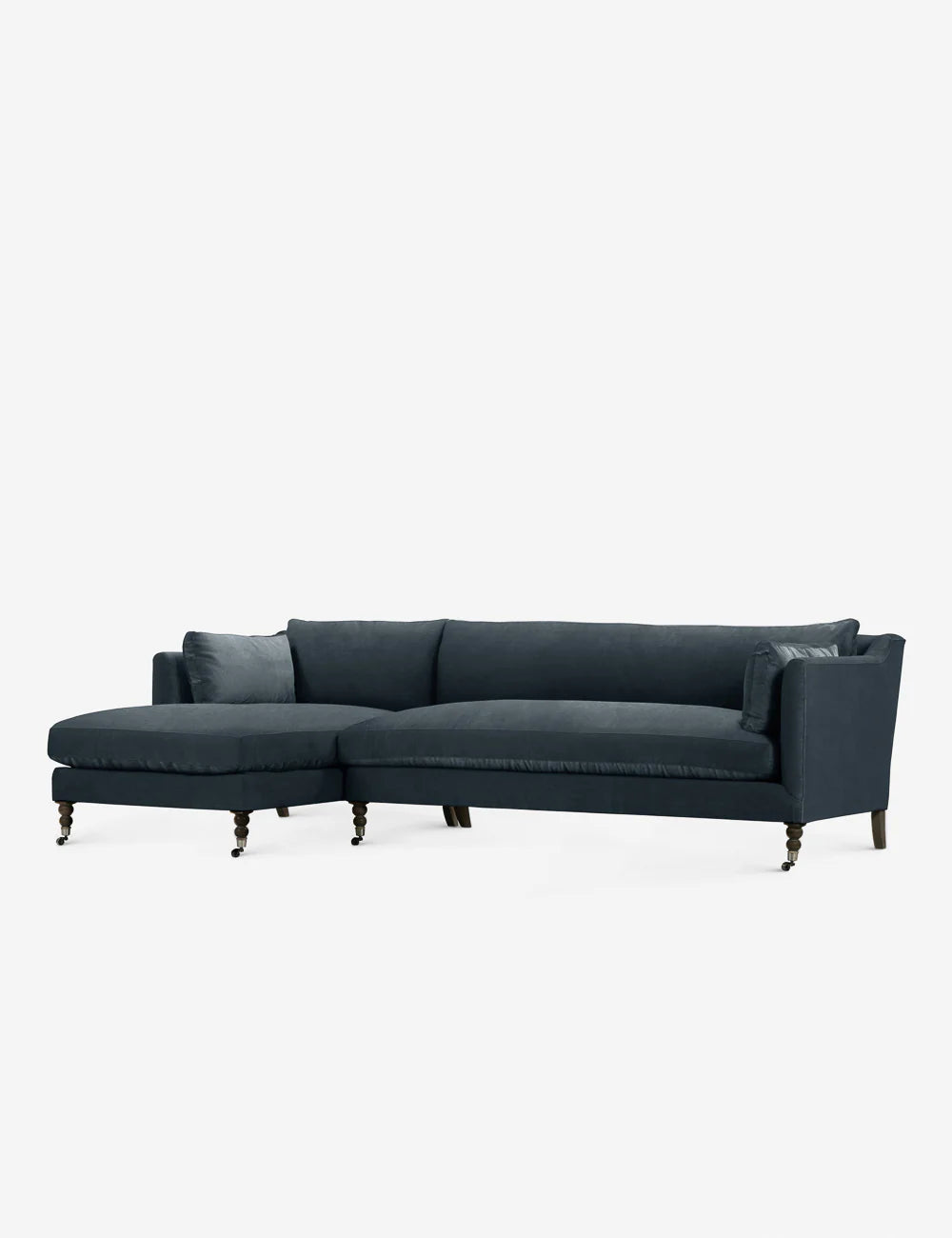 Lennart Sofa in rich blue velvet.